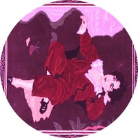 Ahgly Company zatvoreni okrugli perzijski ružičasti prostirke, 3 'krug