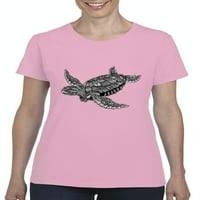 - Ženska majica Kratki rukav, do žena veličine 3xl - morska kornjača Havaji