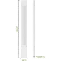 4 W 120 H 2 P Plain PVC PILASTER W Standardni kapital i baza