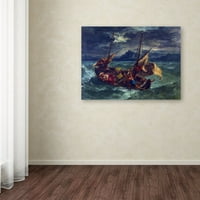 Zaštitni znak likovna umjetnost 'Krist na moru Galileje' platno umjetnost Eugene Delacroix