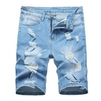 Fartey Mens traper kratke hlače s džepovima s gumbima Zipper Rastely kratke hlače opuštene ljetne rupe Sportski