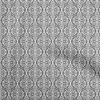 Jednobojna svilena prugasta siva geometrijska tkanina za prošivanje odjeće, tiskana tkanina širine dvorišta
