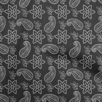 pamučni poplin Crna Tkanina tkanina za šivanje s cvjetnim printom od tkanine s tiskanim cvjetnim printom od tkanine