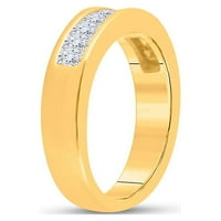 Nakit od žutog zlata 14k Ženski dijamantni zaručnički prsten za princezu veličine 4