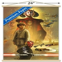 Ratovi zvijezda: Fantomska prijetnja-blagdanski plakat s drvenim magnetskim okvirom, 22.375 34