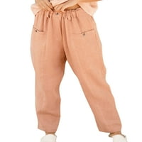 Niuer Ladies Casual Solid Color hlače ženske elastične palazzo hlača s labavim hlačama s džepovima