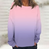 Ženske dukserice Plus size prevelika dukserica ženska dukserica pulover ulična odjeća gradijentni ispis s monogramom