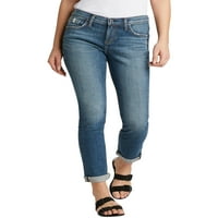 Silver Jeans Co. Ladies Beau Mid Rise Slim Nog traperice, veličine struka 24-36