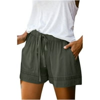 Ljetne modne kratke hlače za žene plus veličine udobna struja za elastični džep struka labave kratke hlače hlače