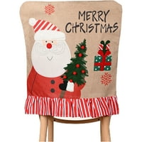 Božićna presvlaka za stolicu s printom Božićnog djeda mraza navlaka za stolicu od kućne tkanine navlaka za stolicu