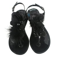 Klinovi sandala za žene ručno izrađeni cvijet ljetni žele flop cipele plaža Žene ravne sandale Uskrsne sandale