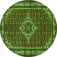 Ahgly Company Unutarnji kvadratni medaljon zeleni tradicionalni prostirke, 3 'Trg