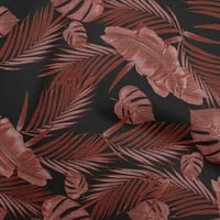 Jednobojna viskozna pletiva Kestenjasta tropska lisnata tkanina za šivanje obrta s otiscima tkanine širine dvorišta