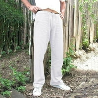 Ravne sportske hlače ljetne hlače s kravatom od pamuka Ležerne muške široke Muške hlače