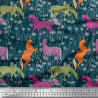 Tkanina Od pamučne patke od pamuka s cvjetnim printom i životinjama u obliku konja širine dvorišta