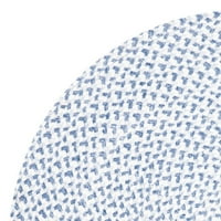 Pletena geraldine confetti solid area prostira, plava bjelokost, 5 '5' krug