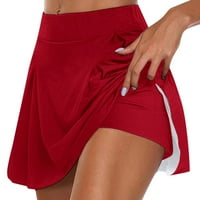 Kratke suknje za žene, kratka suknja, suknja s kratkim hlačama ispod, ženska ležerna jednobojna suknja za tenis
