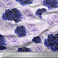 Ljubičasta Poliesterska krep Tkanina od tkanine s cvjetnim otiscima od tkanine od tkanine od tkanine od tkanine