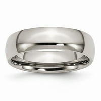 Čvrsti Titanium Plain Classic Wedding Band Ring Comfort-Fit Veličina 6