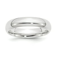 Čvrsta platinasto zaobljeni prsten za vjenčanje