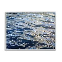 Stupell Industries Sažetak oceanske vode valove hvatanje grafičke umjetnosti sunčeve svjetlosti siva uokvirena