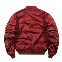 Jesensko-zimske jakne za muškarce Plus džep s patentnim zatvaračem jednobojna tanka leteća jakna s reverom gornja