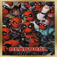 Comics of the comics-Deadpool-plakat na zidu s licima, 22.375 34