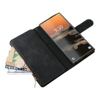 DTECK FALET FUTER SAMSUNG GALAXY S Ultra, Premium PU kožni patentni zatvarač Flip Folio novčanik s magnetskim