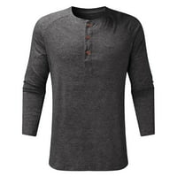 Majice, košulje za muškarce Za proljeće i Jesen, Okrugli izrez na kopčanje, obična bluza na kopčanje, donji dio