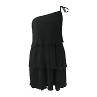 Ljetne haljine, Plus Size ležerna majica za plažu, A-kroja, kratkih rukava, široka, crna, a-line