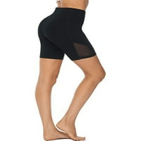 Ženske sportske kratke hlače za vježbanje u donjem rublju, Tajice s elastičnim strukom, prugaste joga kratke hlače,