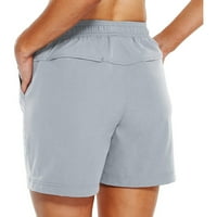 Široke sportske hlače, Ženske minijaturne udobne kratke hlače s remenom visokog struka, obične kratke hlače
