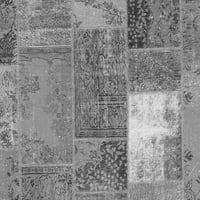 Ahgly Company zatvoreni pravokutnik patchwork siva prostirka prijelaznog područja, 6 '9'