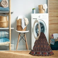 Ahgly Company stroj za pranje unutarnjeg kvadrata tradicionalno kesten smeđe prostirke, 6 'kvadrat