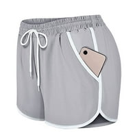 Ženske kratke hlače 991 ženske elastične kratke hlače za trčanje s džepovima na zakrpi sportske joga kratke hlače