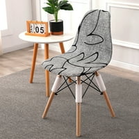 Navlaka za blagovaonsku stolicu BBC moderna navlaka za stolicu s printom školjke, periva i uklonjiva navlaka za