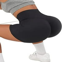 Ženske bešavne uske atletske kratke hlače u donjem rublju, Ležerne jednobojne kratke hlače za jogu visokog struka