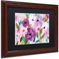 Zaštitni znak likovna umjetnost Blossoming platno umjetnost Carrie Schmitt, crna mat, drveni okvir