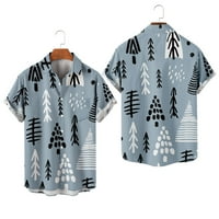 Bluza za muškarce na rasprodaji Muška ležerna na kopčanje na plaži Božićna majica s nepozicionirajućim printom