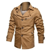 Jakne za muškarce Muška zimska gornja odjeća jednobojna prozračna jakna za pranje Plus Size kaput; Muški kaput