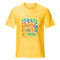 100. školski dan, Ženska majica kratkih rukava sa zabavnim slovima sretni dani, jednobojna majica