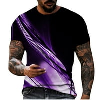 Odeerbi ljetne grafičke majice za muškarce casual okrugli vrat 3D košulja za tisak fitness sportski vrhovi kratki