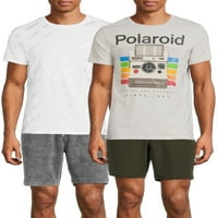 Polaroidne muške i velike muške folije i logotip grafičke majice s kratkim rukavima, pakiranje